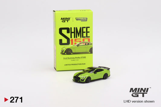 MiniGT X Tarmac Works Ford Mustang Shelby GT500 Grabber Lime Shmee 150 Collection #271