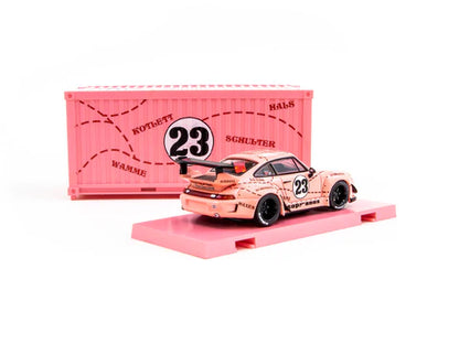 Tarmac Works 1:64 RWB 993 Sopranos “Pink Pig” With Container - Hobby64