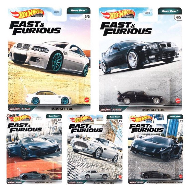 Hot Wheels 2021 Premium Fast & Furious Euro Fast Set Of 5