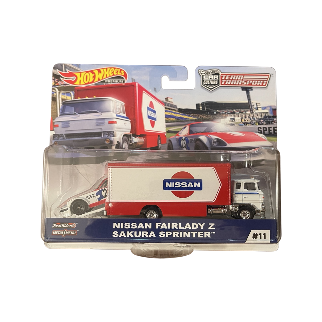 Hot Wheels Premium Team Transport #11 Nissan Fairlady Z & Sakura Sprinter