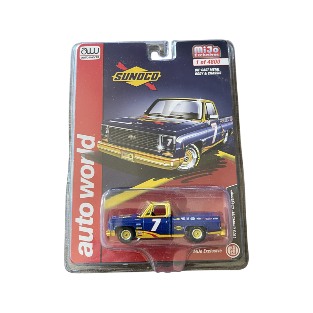 Auto World 1:64 MiJo Exclusive 1973 Chevrolet Cheyenne Sunoco