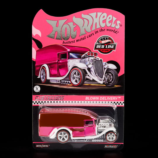 Hot Wheels 2022 Red Line Club RLC Exclusive Charlotte Collector Nationals Blown Delivery “Pink Party Car”