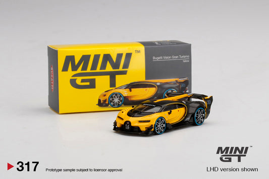 MiniGT Bugatti Vision Gran Turismo Yellow MiJo Exclusive #317