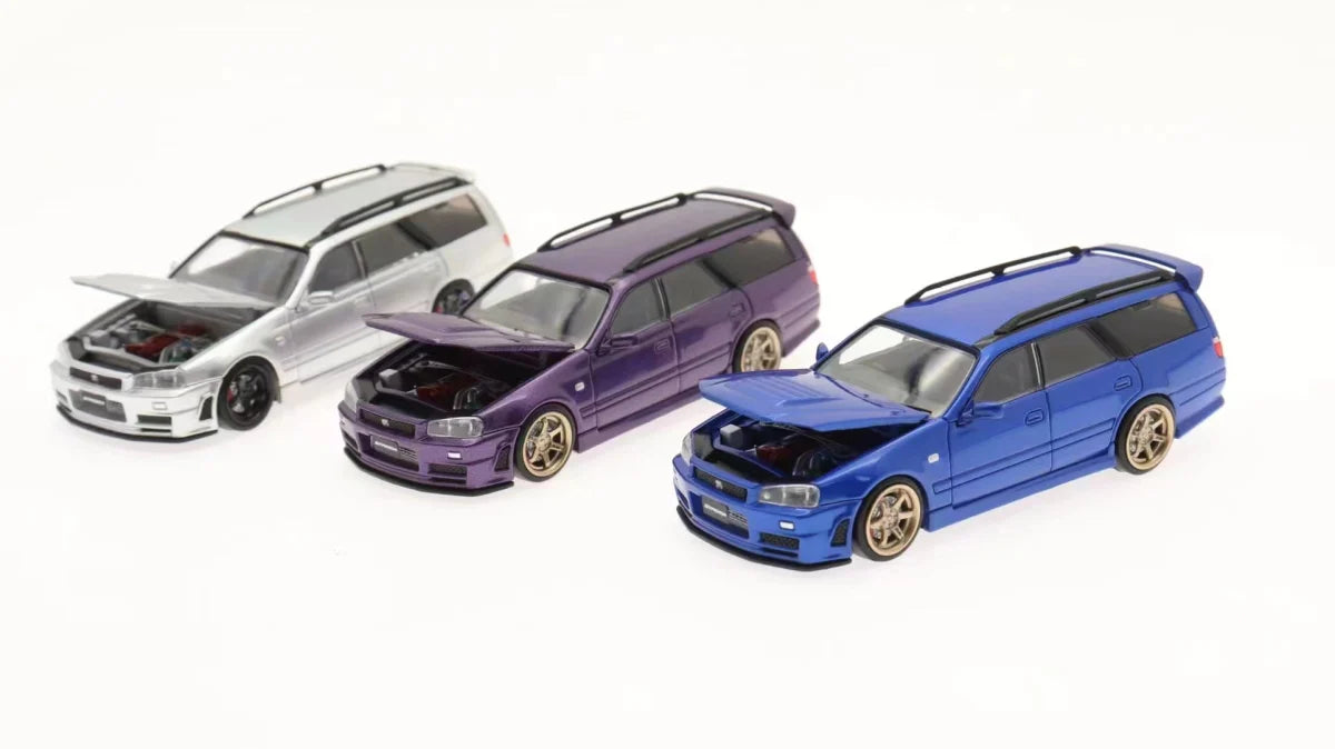 Zoom Model 1:64 Nissan Stagea With Opening Hood