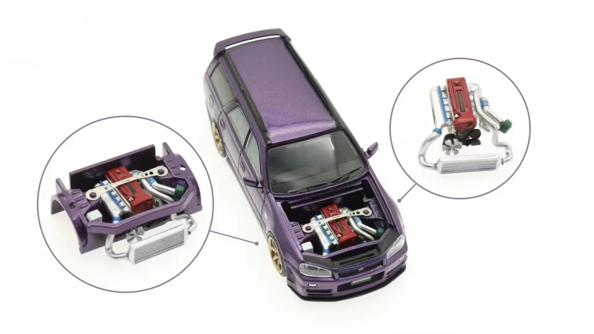 Zoom Model 1:64 Nissan Stagea With Opening Hood
