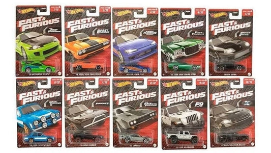 Hot Wheels 2023 Basic Series - Fast & Furious - Wave A Set Of 10