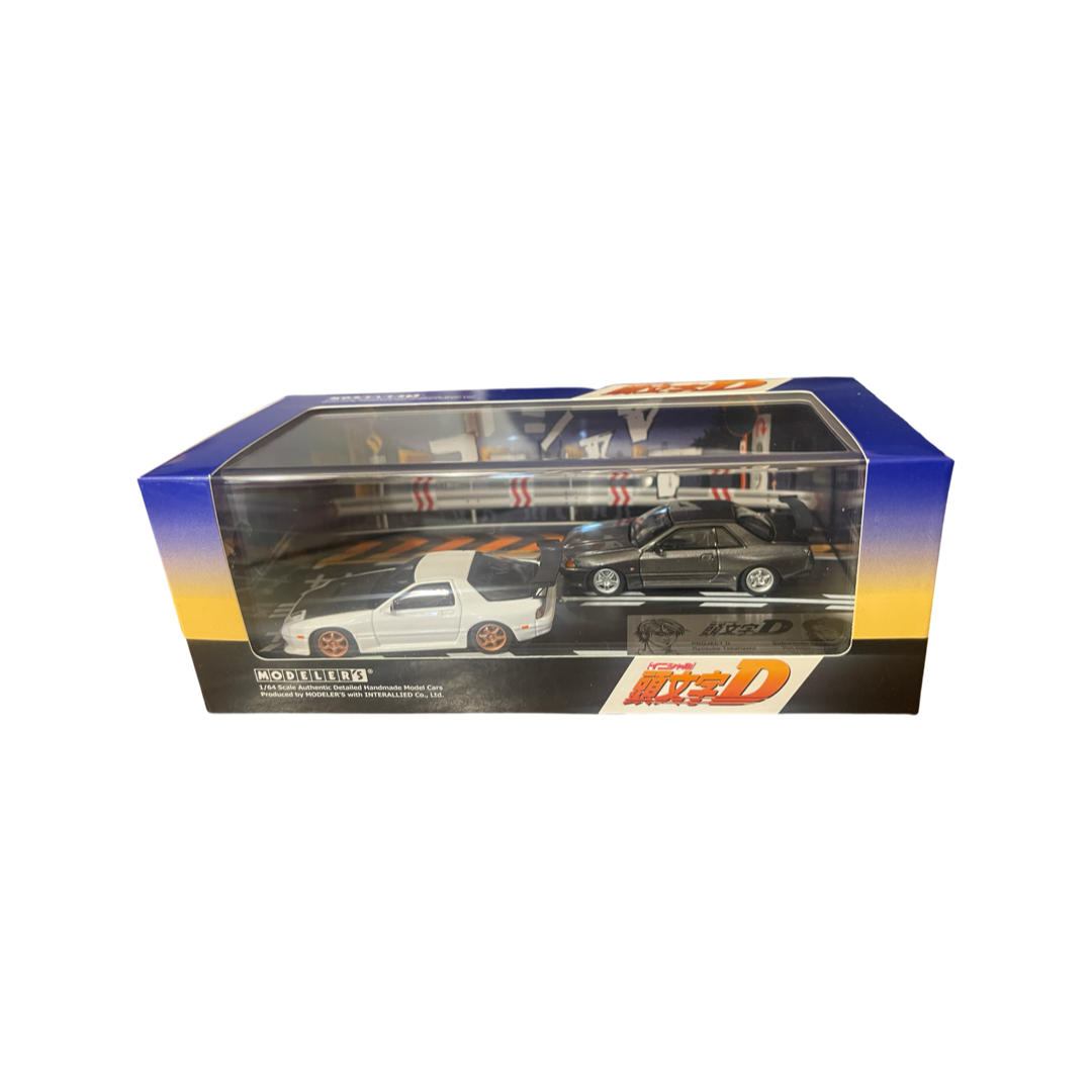 Modeler's64 Initial D Set Vol.2 Ryosuke Takahashi Mazda RX7 FC3S vs Rin Hojo Skyline GTR BNR32