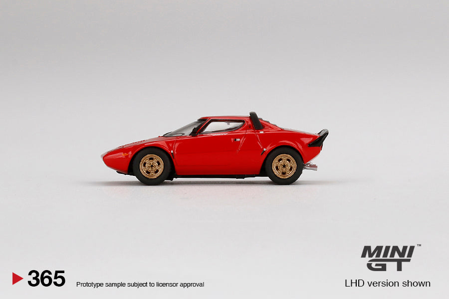 MiniGT 1:64 Lancia Stratos HF Stradale Rosso Arancio MiJo Exclusive #365