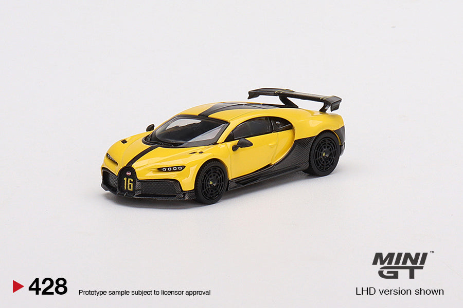 MiniGT 1:64 Bugatti Chiron Pur Sport Yellow MiJo Exclusive #428