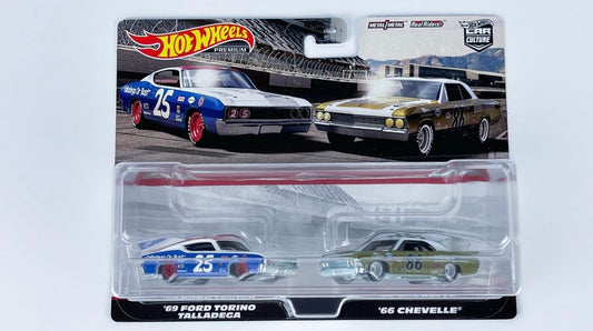 Hot Wheels 2022 Premium Target Exclusive 2 Pack Ford Torino Talladega / ‘66 Chevelle