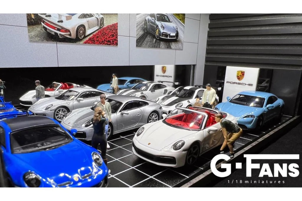 G-Fans 1:64 Diorama US Exclusive Porsche Dealership with Service Center