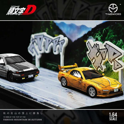 Time Micro 1:64 Initial D Manga Toyota AE86 VS Mazda RX-7