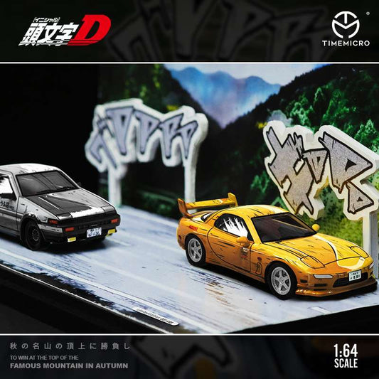 Time Micro 1:64 Initial D Manga Toyota AE86 VS Mazda RX-7
