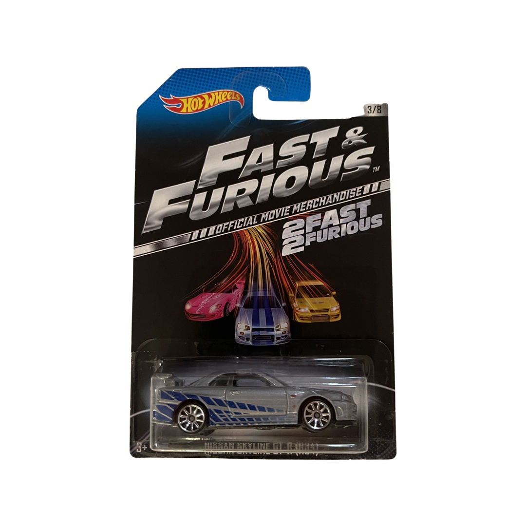 Hot Wheels Mainline Fast And Furious Nissan Skyline GT-R R34 Pair