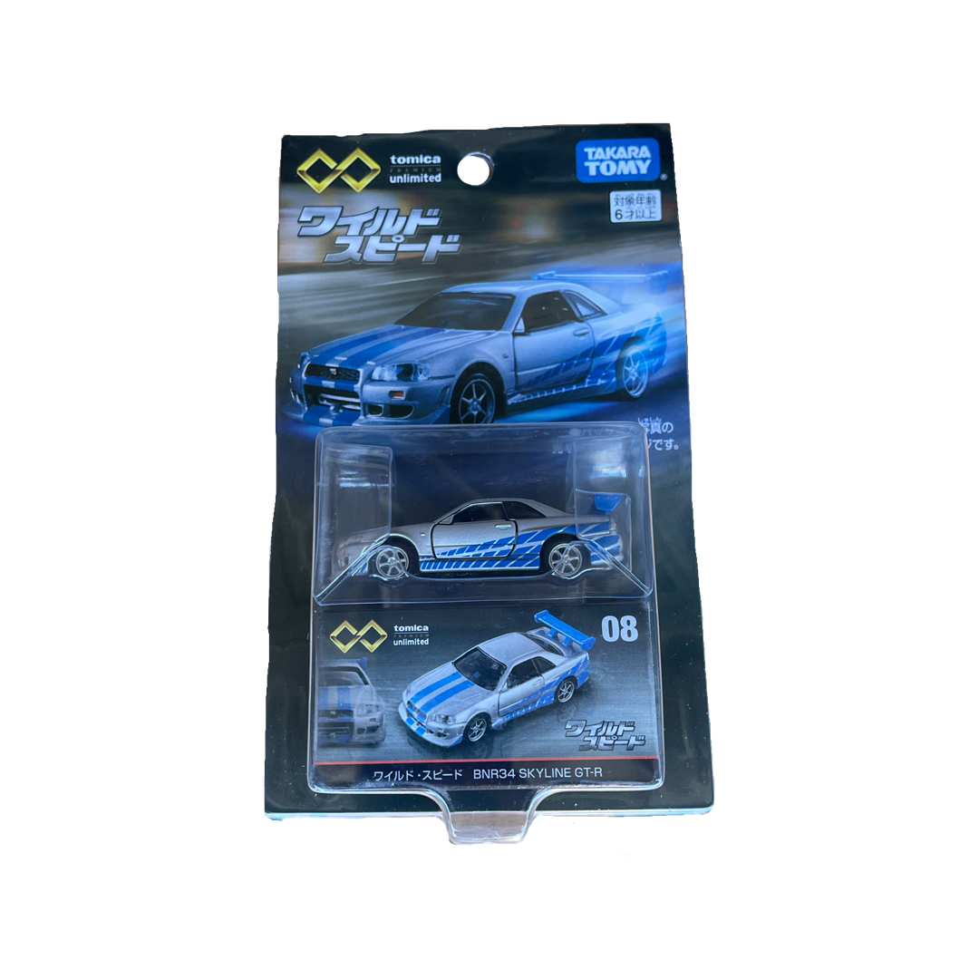 Takara Tomy Tomica Premium Unlimited 08 2 Fast 2 Furious Paul Walker Nissan Skyline GT-R BNR34 (2022 June New Model)