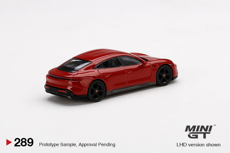 MiniGT Porsche Taycan Turbo S Carmine Red MiJo Exclusive #289