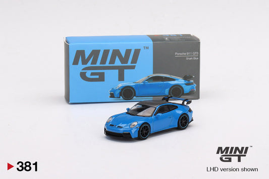 MiniGT 1:64 Porsche 911 (992) GT3 Shark Blue MiJo Exclusive #381