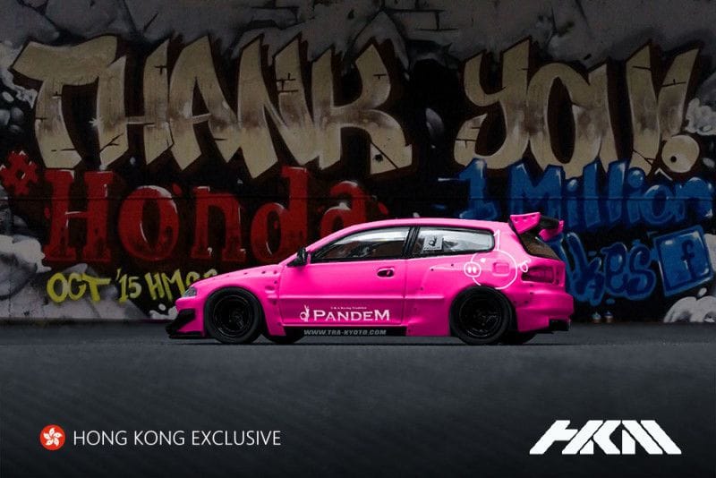 HKM 1:64 Honda Civic EG6 Pandem Rocket Bunny Pink