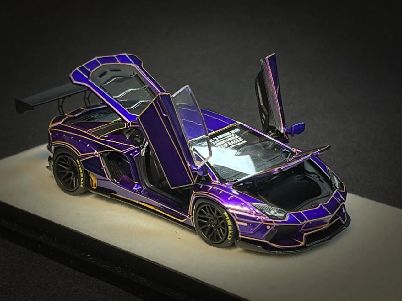 PGM 1:64 Lamborghini Aventador LB Works Metallic Purple