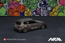 HKM 1:64 Honda Civic EG6 Pandem Rocket Bunny Grey