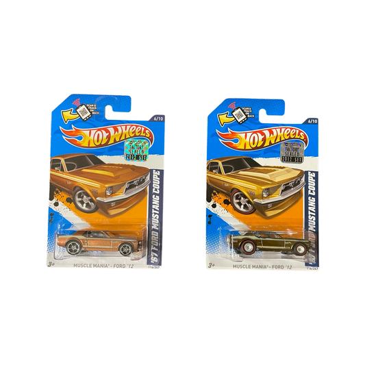 Hot Wheels 2012 Super Treasure Hunt ‘67 Ford Mustang Coupe Pair Factory Sealed