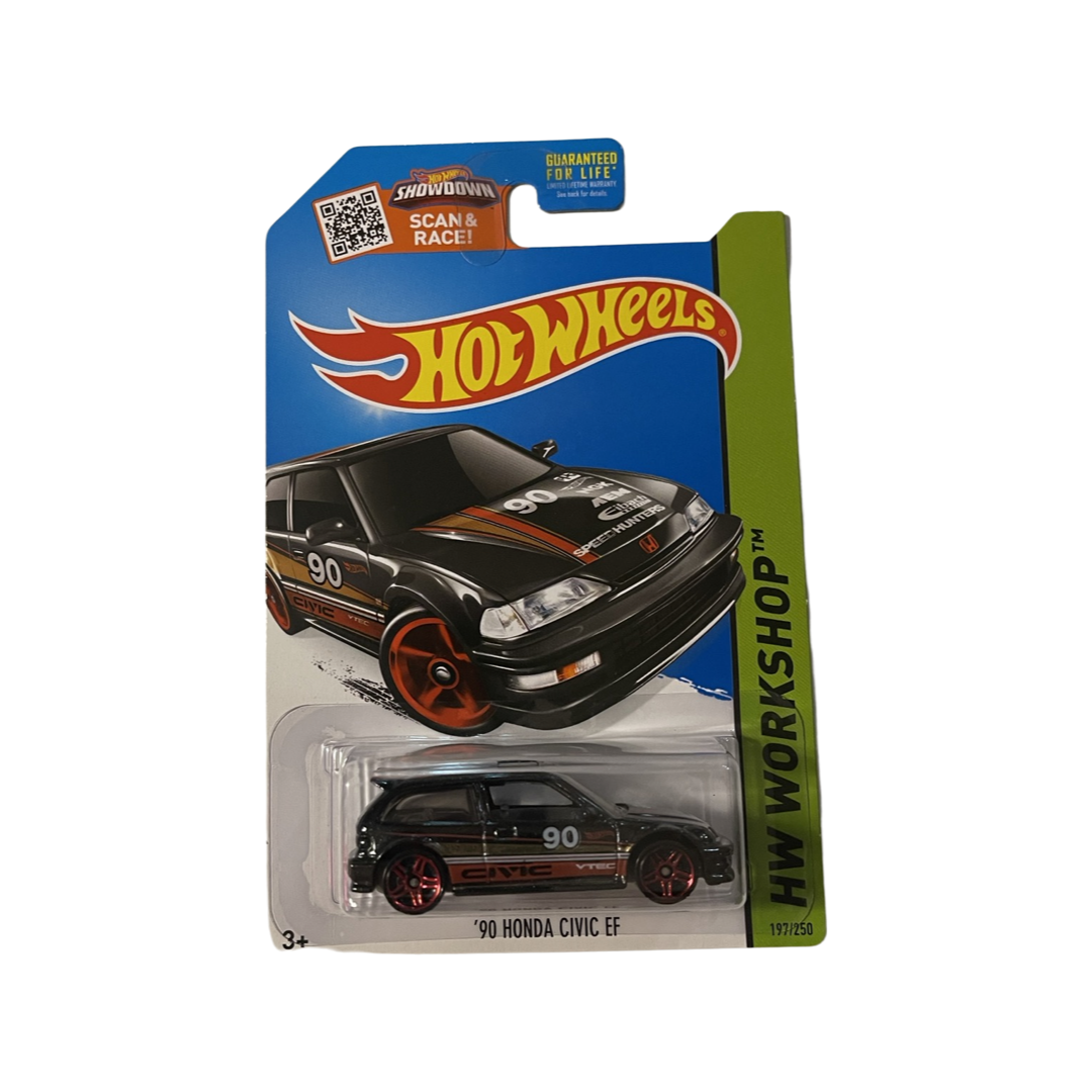 Hot Wheels 2015 Mainline 1990 Honda Civic EF Black