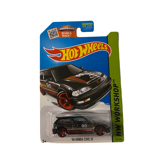 Hot Wheels 2015 Mainline 1990 Honda Civic EF Black