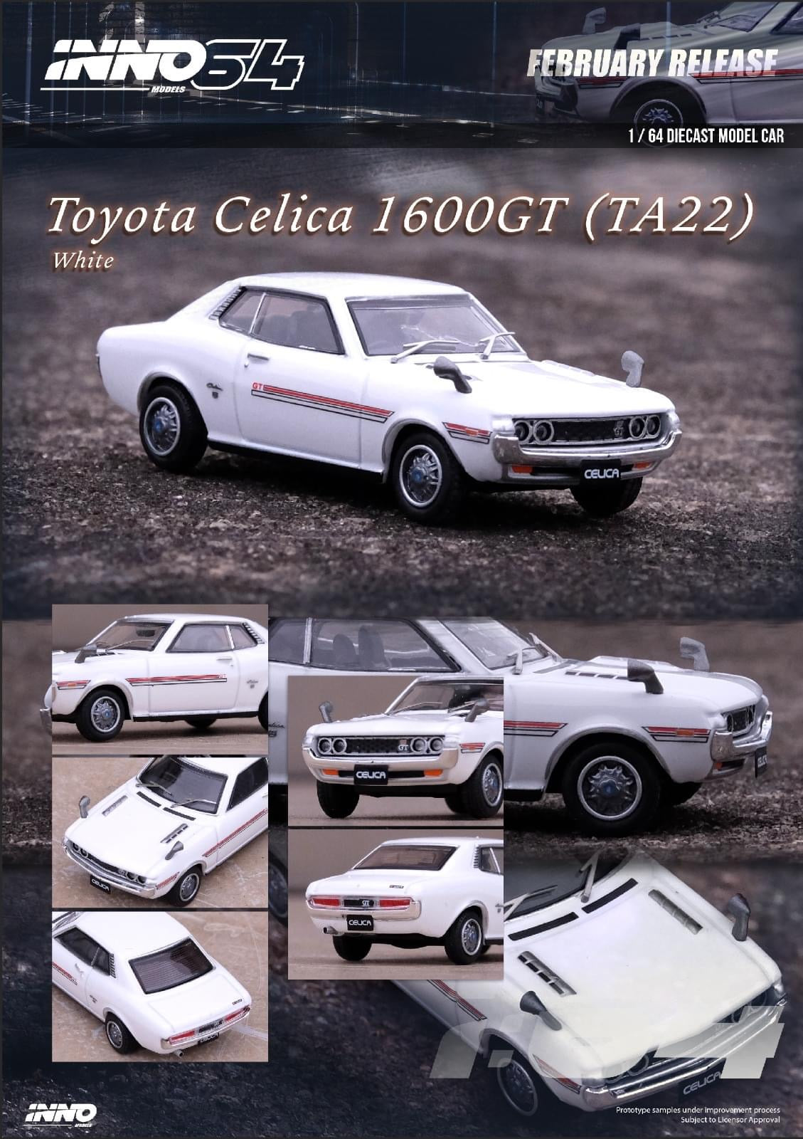 Inno64 1:64 Toyota Celica 1600GT TA22 White