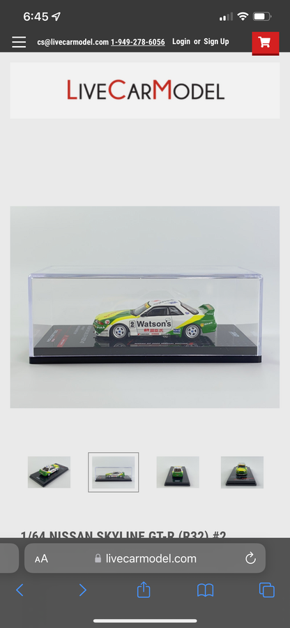 Inno64 1:64 Nissan Skyline GT-R R32 #2 Watson’s