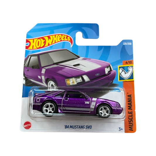 Hot Wheels 2022 Super Treasure Hunt ‘84 Ford Mustang SVO Purple Short Card