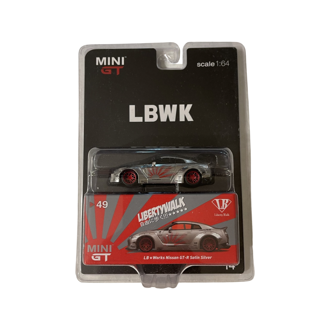 MiniGT LBWK Japan Package Exclusive Nissan GT-R Satin Silver #49