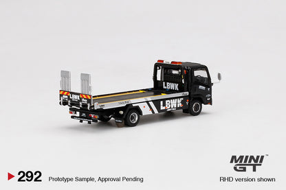 MiniGT Isuzu N-Series Flatbed Vehicle Transporter LBWK Black #292