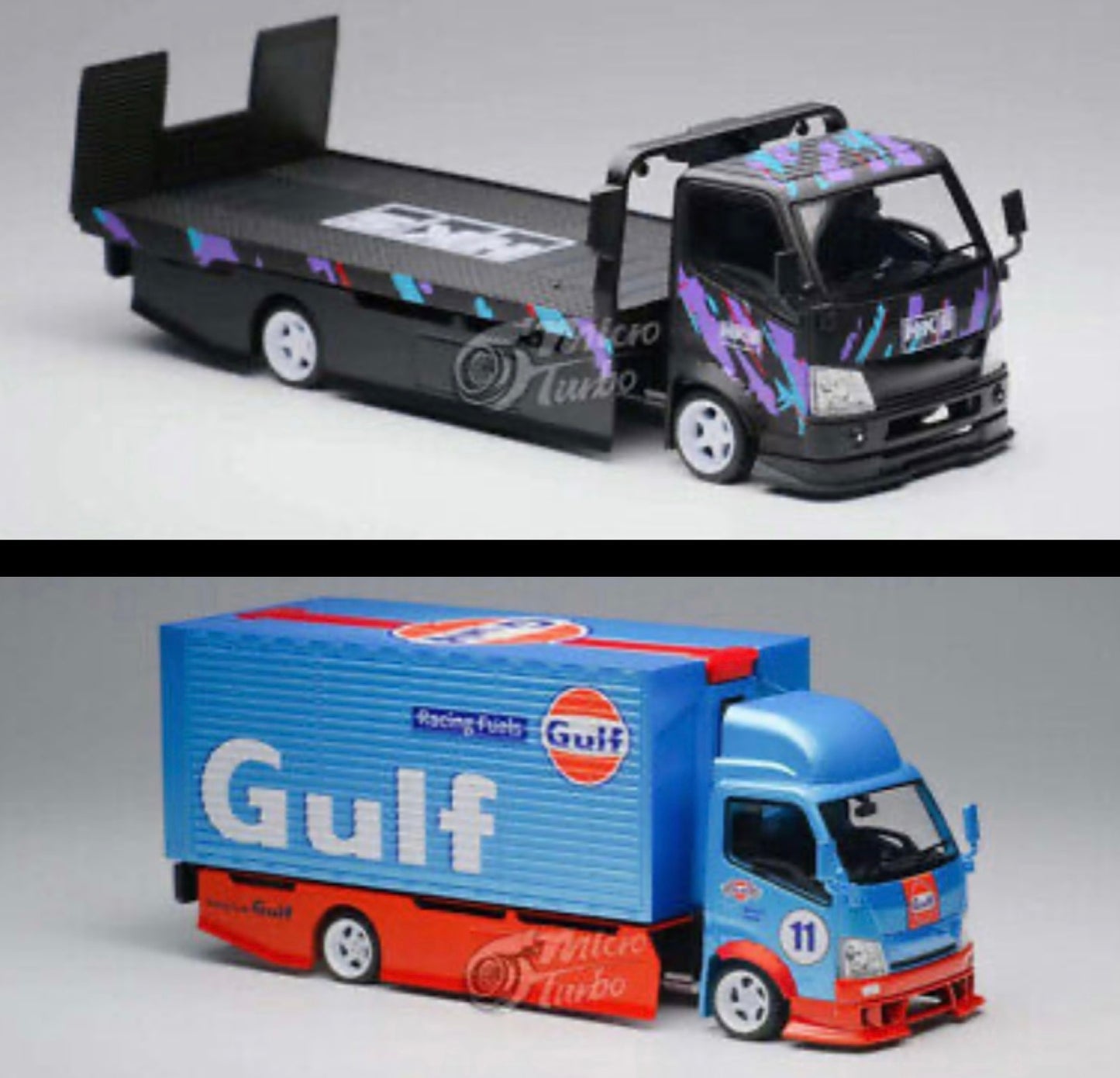 Peako X Micro Turbo 1:64 Custom Flatbed Tow HKS / Gulf Racing Limited