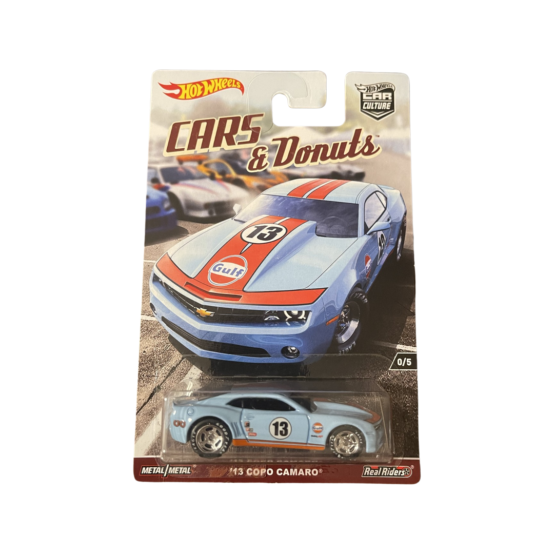 Hot Wheels 2017 RLC Red Line Club Premium Box Set Cars & Donuts 0/5 ‘13 Copo Camaro *Cracked Blister*