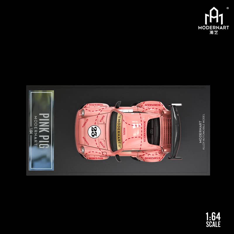 Modern Art 1:64 Porsche RWB 993 Q Car Pink Pig