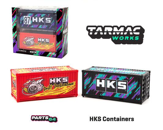 Tarmac Works 1:64 Parts 64 HKS Containers 2 Pack