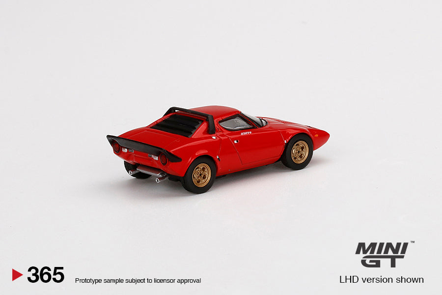 MiniGT 1:64 Lancia Stratos HF Stradale Rosso Arancio MiJo Exclusive #365