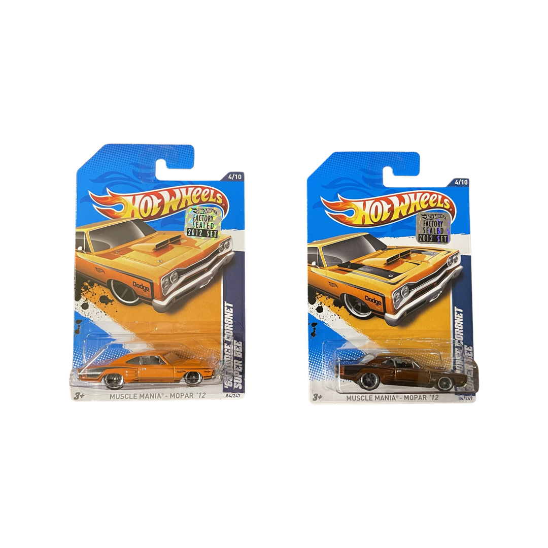 Hot Wheels 2012 Super Treasure Hunt ‘69 Dodge Coronet Super Bee Pair Factory Sealed