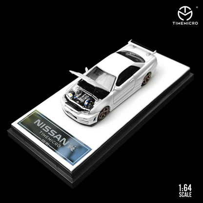 Time Micro 1:64 Nissan GTR R34 Z-Tune With Opening Hood & Figure *3 Colors*