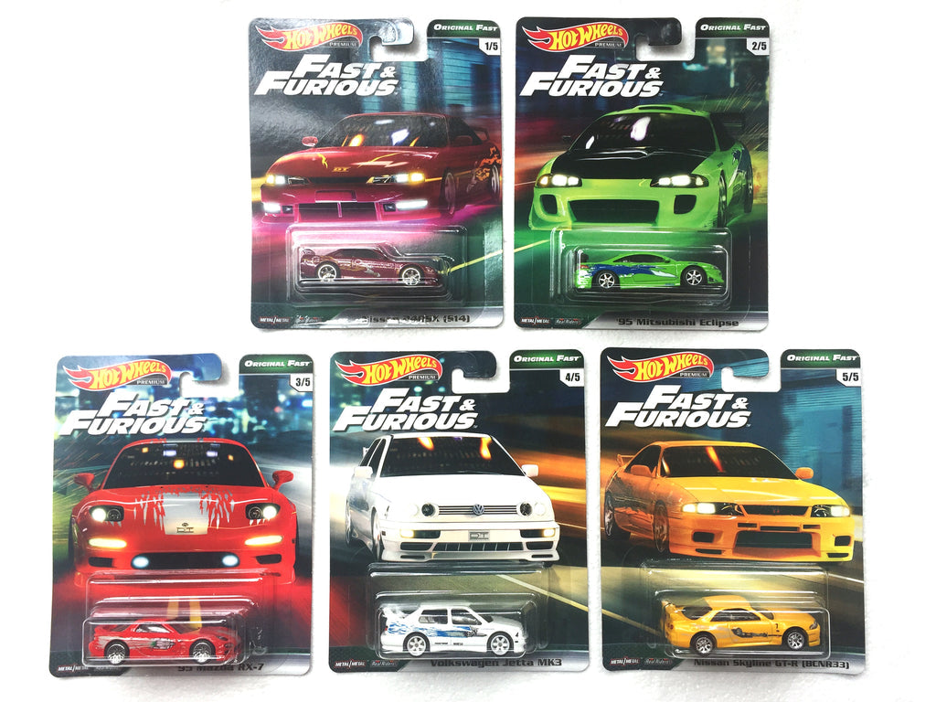 Hot Wheels 2019 Premium Fast & Furious Original Fast Set Of 5