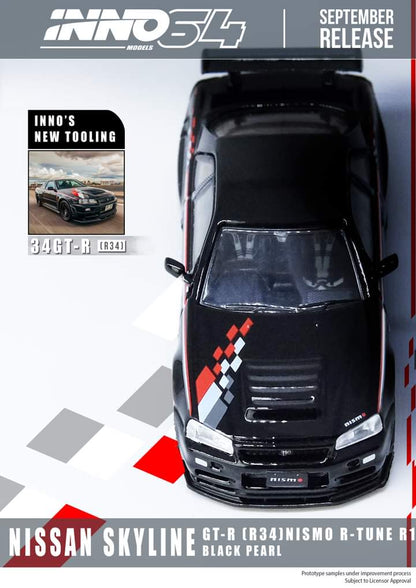 Inno64 1:64 Nissan Skyline GT-R R34 Nismo R-Tune Black Pearl