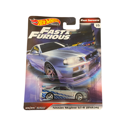 Hot Wheels 2019 Premium Fast & Furious Fast Imports Nissan Skyline GT-R BNR34