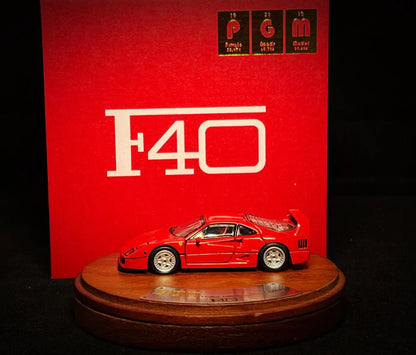 PGM 1:64 Ferrari F40 Red With Fully Opening Compartments