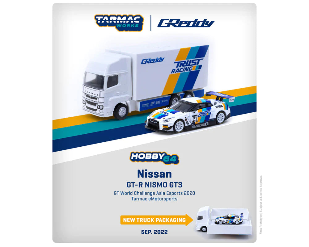 Tarmac Works 1:64 Nissan GT-R NISMO GT3 GT World Challenge Asia Esports 2020 Tarmac eMotorsports Luis Moreno Truck