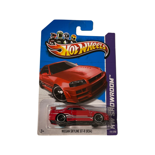 Hot Wheels 2013 Mainline Nissan Skyline GT-R R34 Red