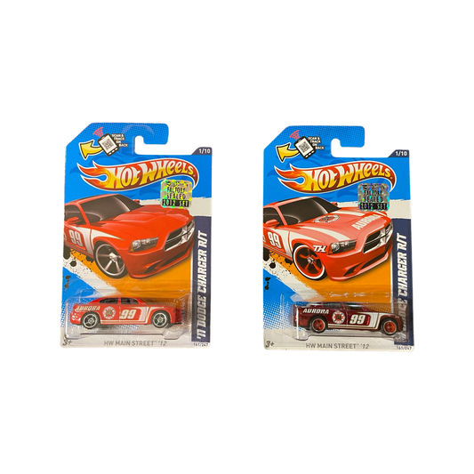 Hot Wheels 2012 Super Treasure Hunt ‘11 Dodge Charger RT Pair Factory Sealed