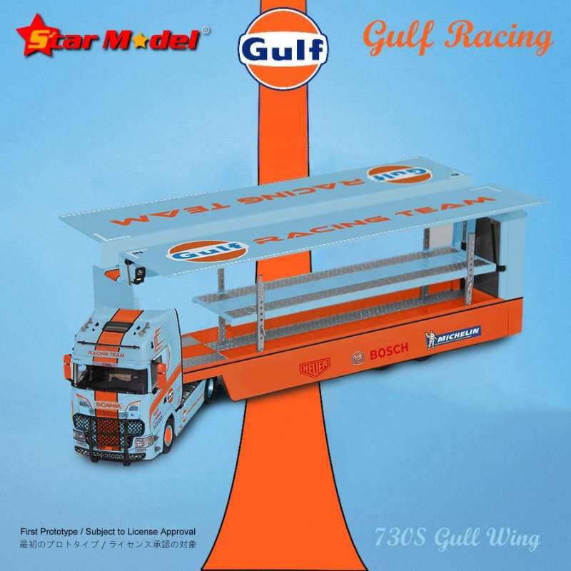 Star Model Kengfai 1:64 Scania 730S Gull Wing Transporter Gulf Limited 299pcs