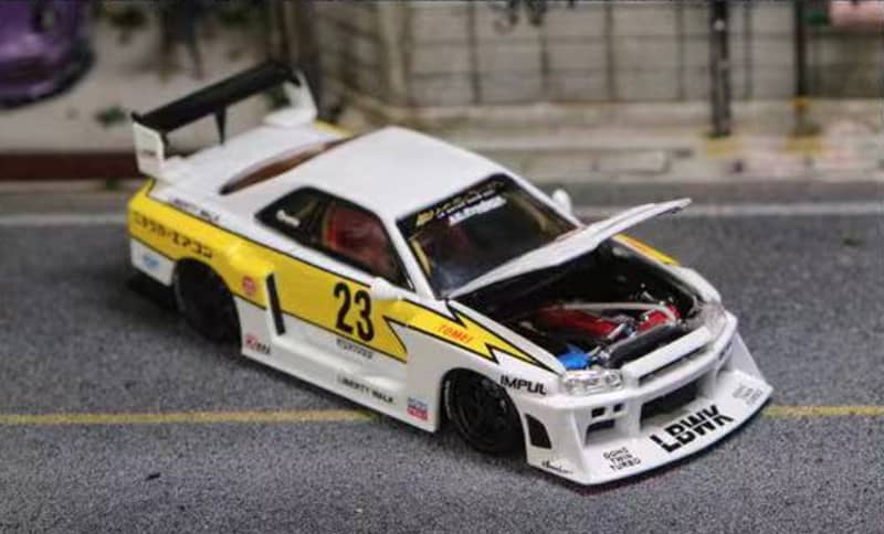 Street Weapon 1:64 Nissan Skyline GT-R R34 LB Super Silhouette ER34 Flash No.23