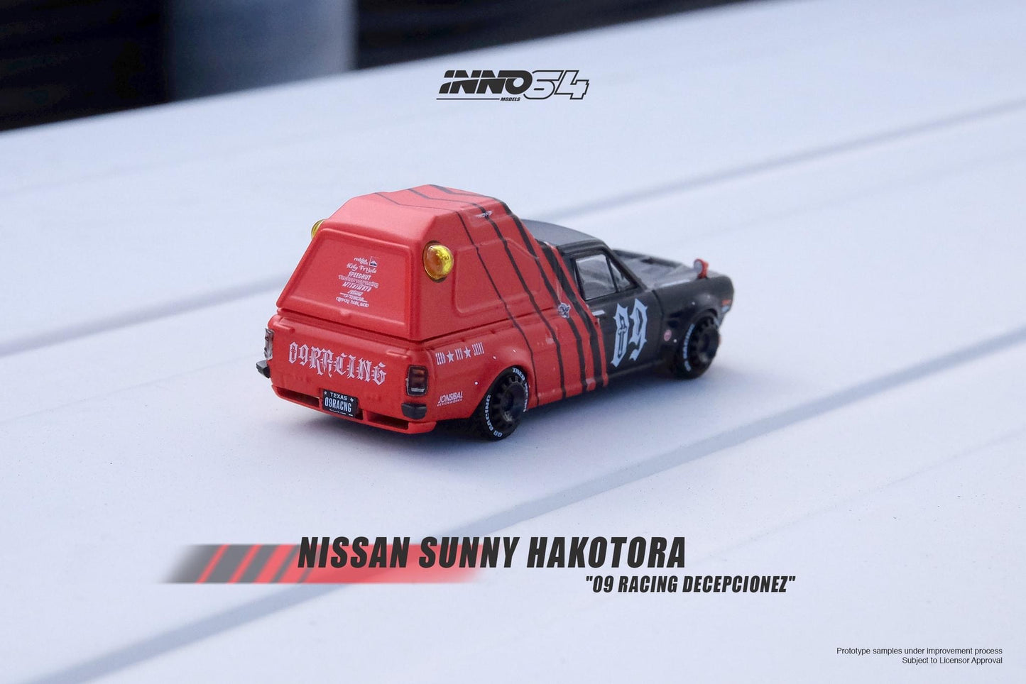 Inno64 X 09Racing 1:64 Nissan Sunny Hakatora 09 Racing Decepcionez