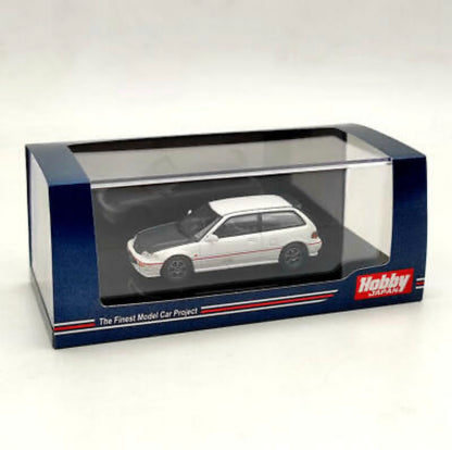 Hobby Japan 1:64 Honda Civic EF9 SiR Ⅱ Customized Version White With Carbon Hood